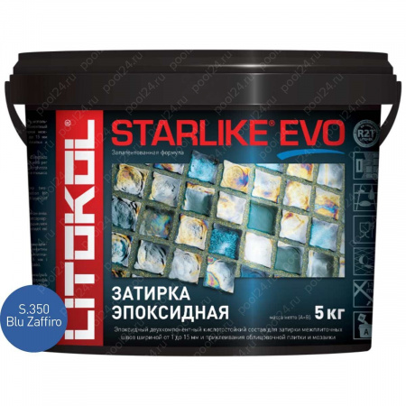 Затирочная смесь Litokol STARLIKE EVO Blue Zaffiro S.350, 5 кг - фото 1