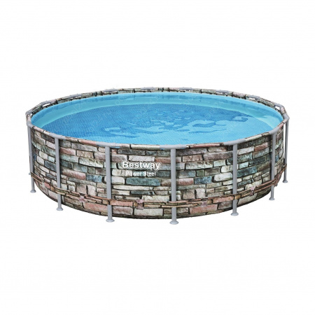 Каркасный бассейн Bestway Loft 56886 (549х132 см) с картриджным фильтром, лестницей и тентом - фото 1