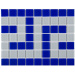 Фриз греческий Aquaviva Cristall сине-белый B/W - фото 1
