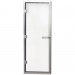 Дверь для хаммама 1890х690 (8 мм) левая, нерж. сталь - фото 1