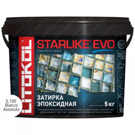 Затирочная смесь Litokol STARLIKE EVO Bianco Assoluto S.100, 5 кг - фото 1