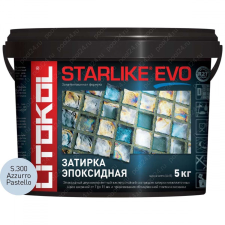 Затирочная смесь Litokol STARLIKE EVO Azzuro Pastello S.300, 5 кг - фото 1