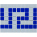 Фриз греческий Aquaviva Cristall бело-синий W/B - фото 1
