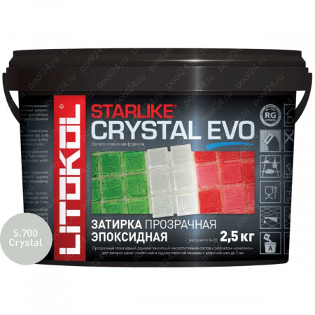 Затирочная смесь Litokol STARLIKE CRYSTAL EVO S.700, 2.5 кг - фото 1