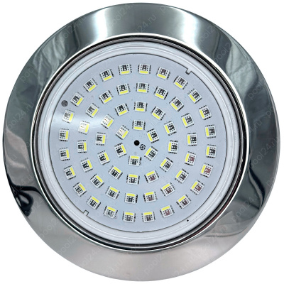 Прожектор светодиодный Aquaviva (LED028-99led) 6W RGB/4M стальная рамка  + закладная