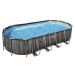 Каркасный бассейн Bestway Wood Style 5611T (732х366х122 см) с картриджным фильтром, лестницей и тентом - фото 1