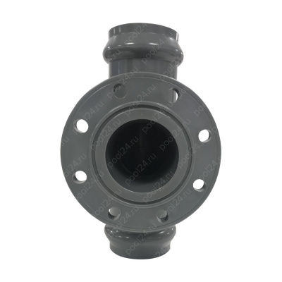 Тройник 90° раструбный переходной с ПВХ фланцем 225*110 мм