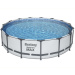 Каркасный бассейн Bestway Steel Pro 56488 (457х107 см) с картриджным фильтром, тентом и лестницей - фото 1